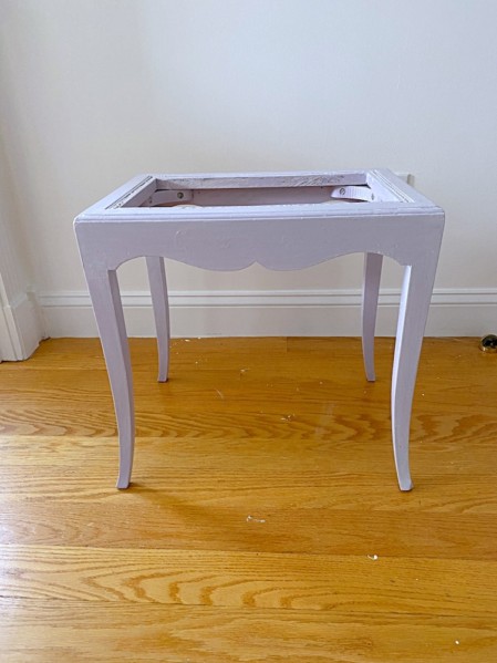 purple vanity stool, online yard sale