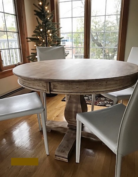 natural table, round table, kitchen table, dining table