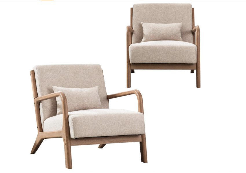 Inzoy mid-century modern chairs set of 2