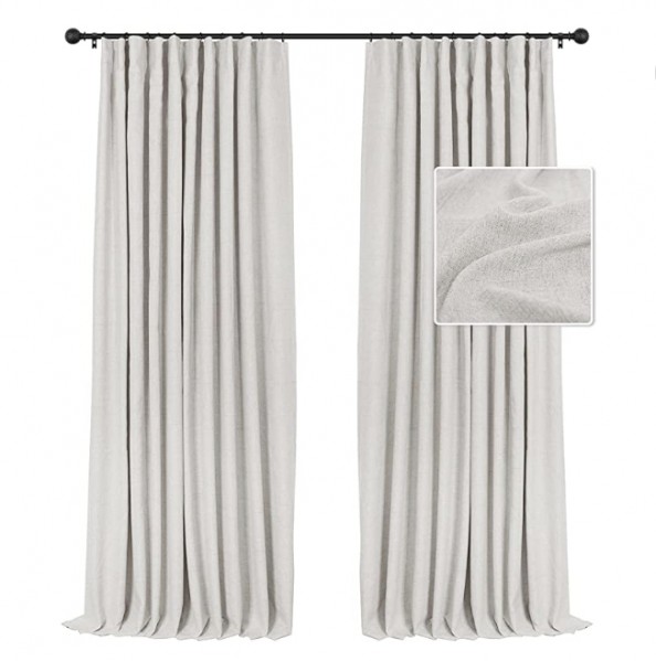 Inovday blackout linen curtains