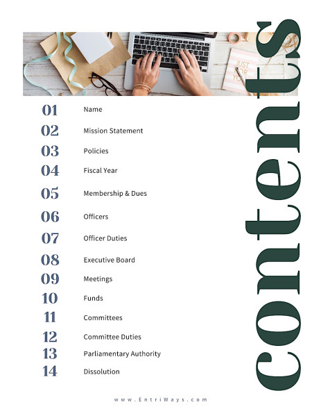 Sample PTO Bylaws Entri Ways