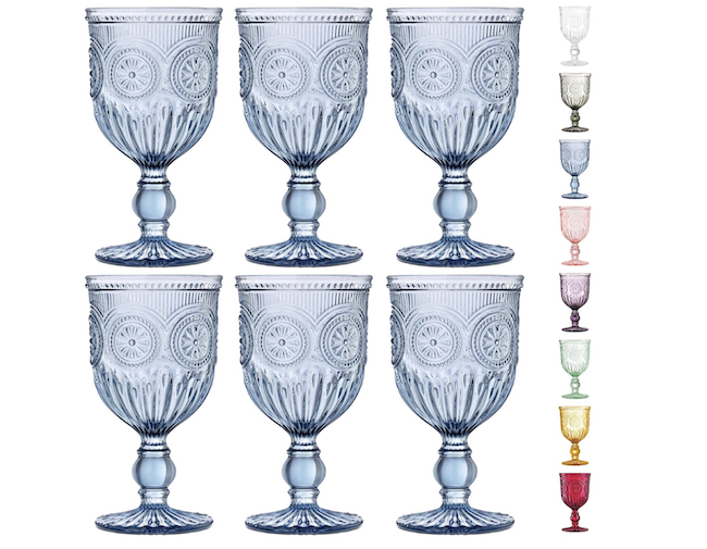 blue yungala glasses goblets